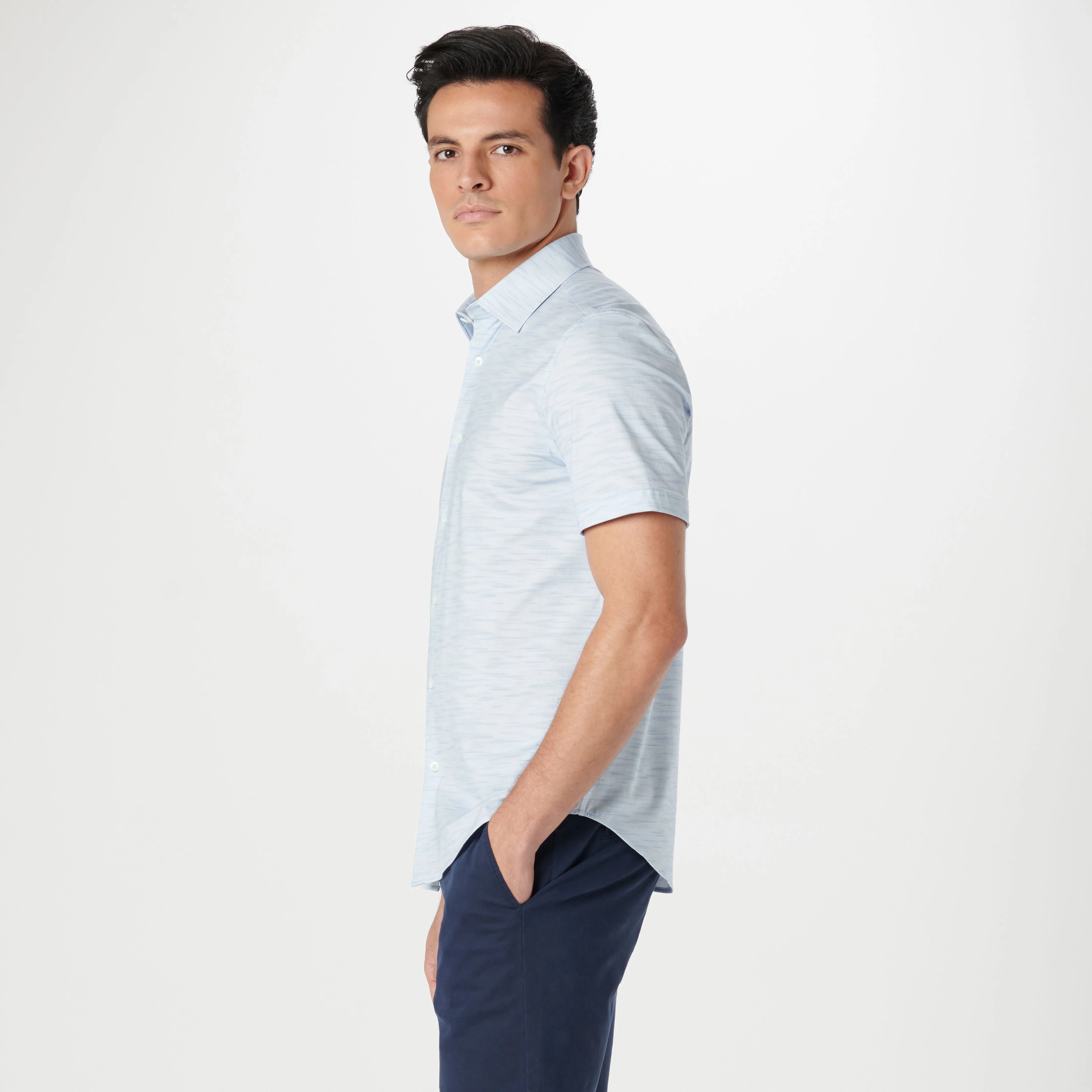 Miles Stitch Print OoohCotton Short Sleeve Shirt
