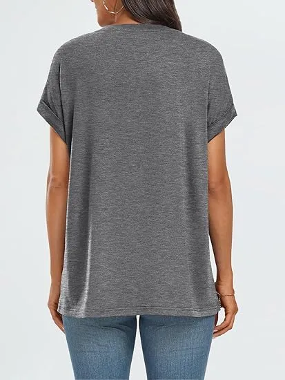 MODARANI Women Tops Casual Basic T Shirts