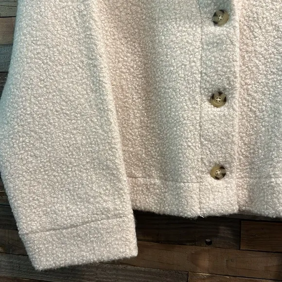 Mododoc Long Sleeve 3 Button Boucle Cardigan Jacket Women’s Size Small