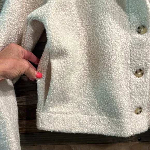 Mododoc Long Sleeve 3 Button Boucle Cardigan Jacket Women’s Size Small