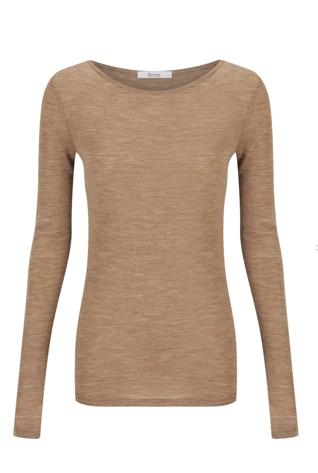 Morrison II MORRI MERINO ROUND NECK - coffee