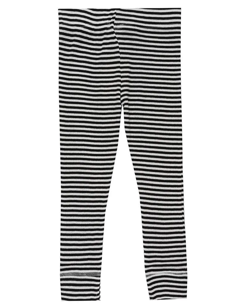 Multicolour Stripe Print Rib Leggings