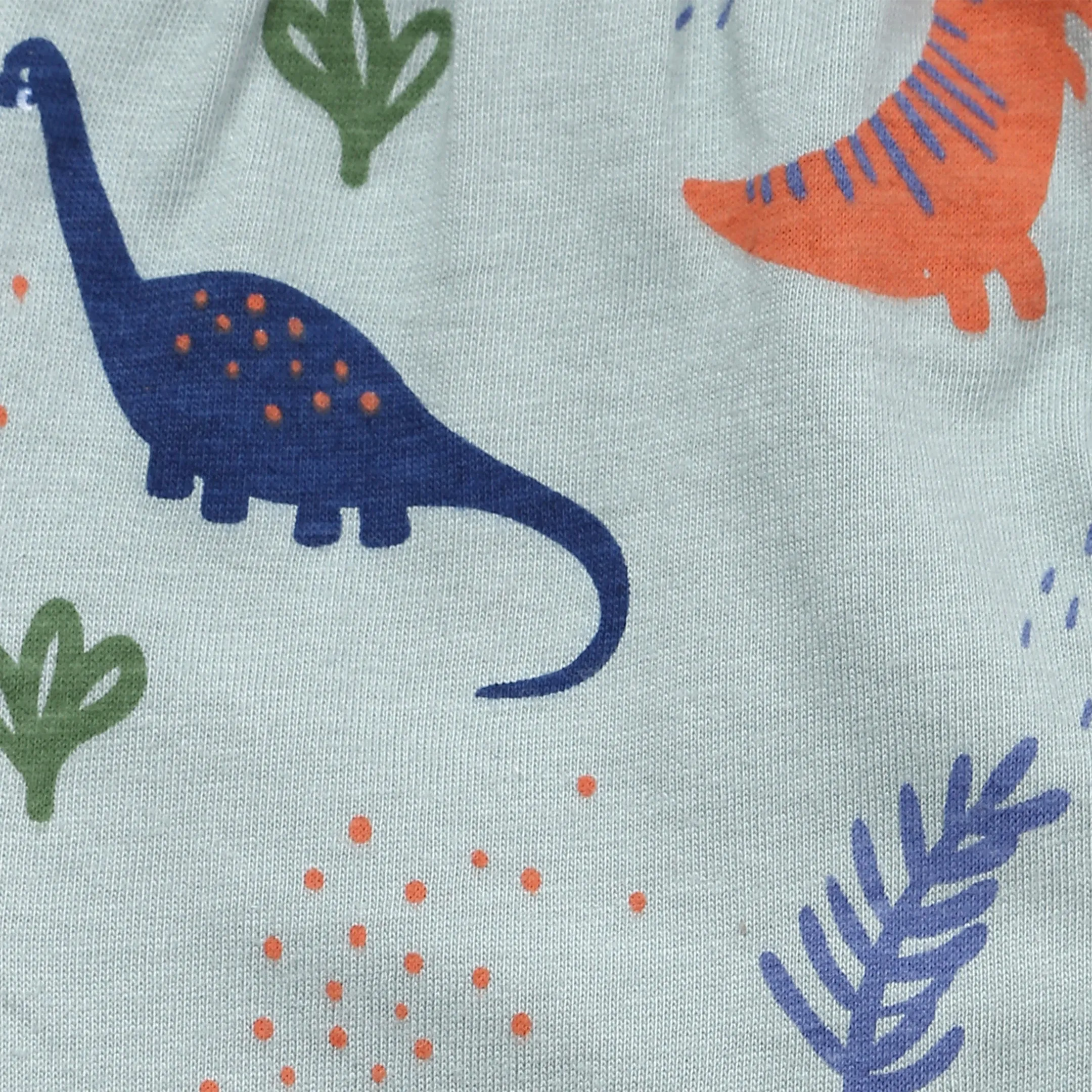 Multicoloured Dinosaur And Stripe Print Leggings - 2 Pack