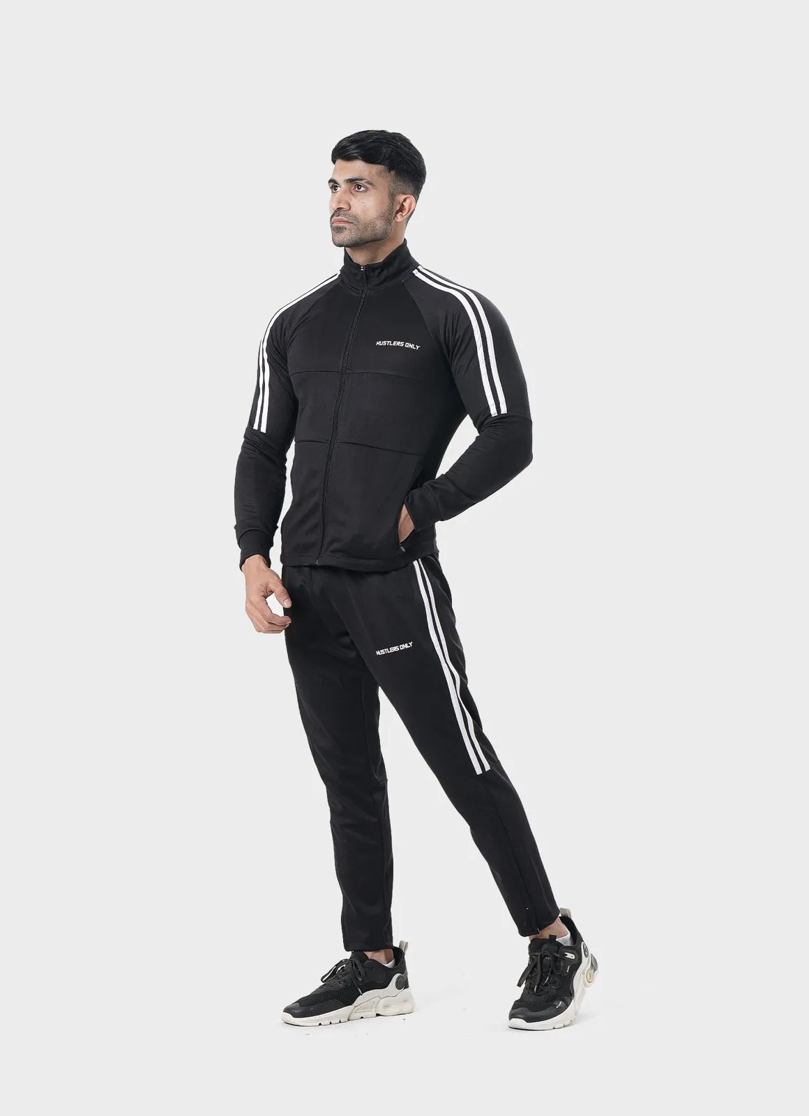 Muscle Fit Tracksuit - Black