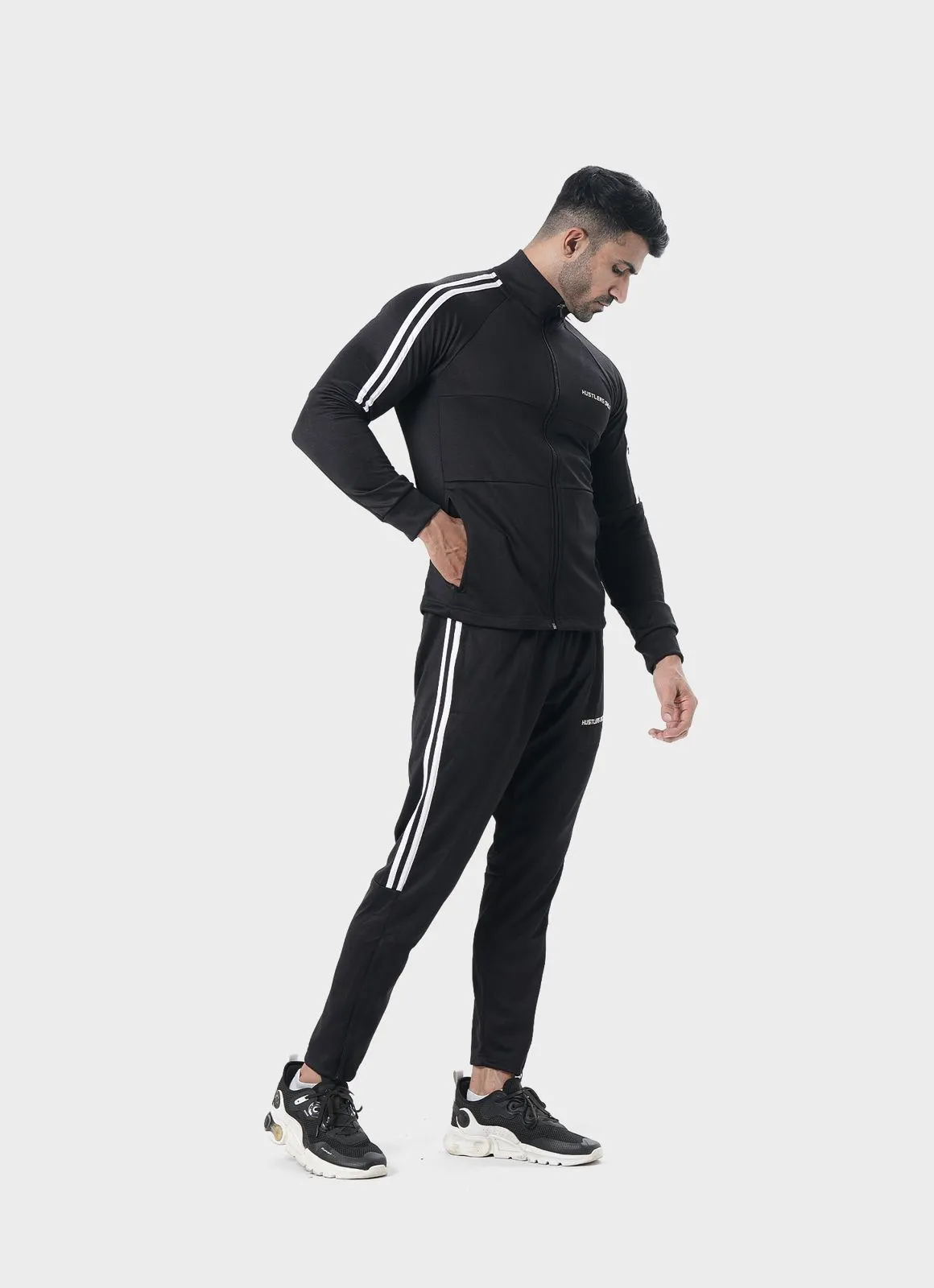 Muscle Fit Tracksuit - Black