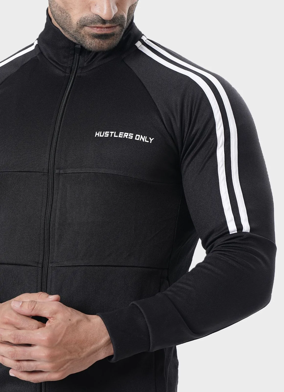 Muscle Fit Tracksuit - Black