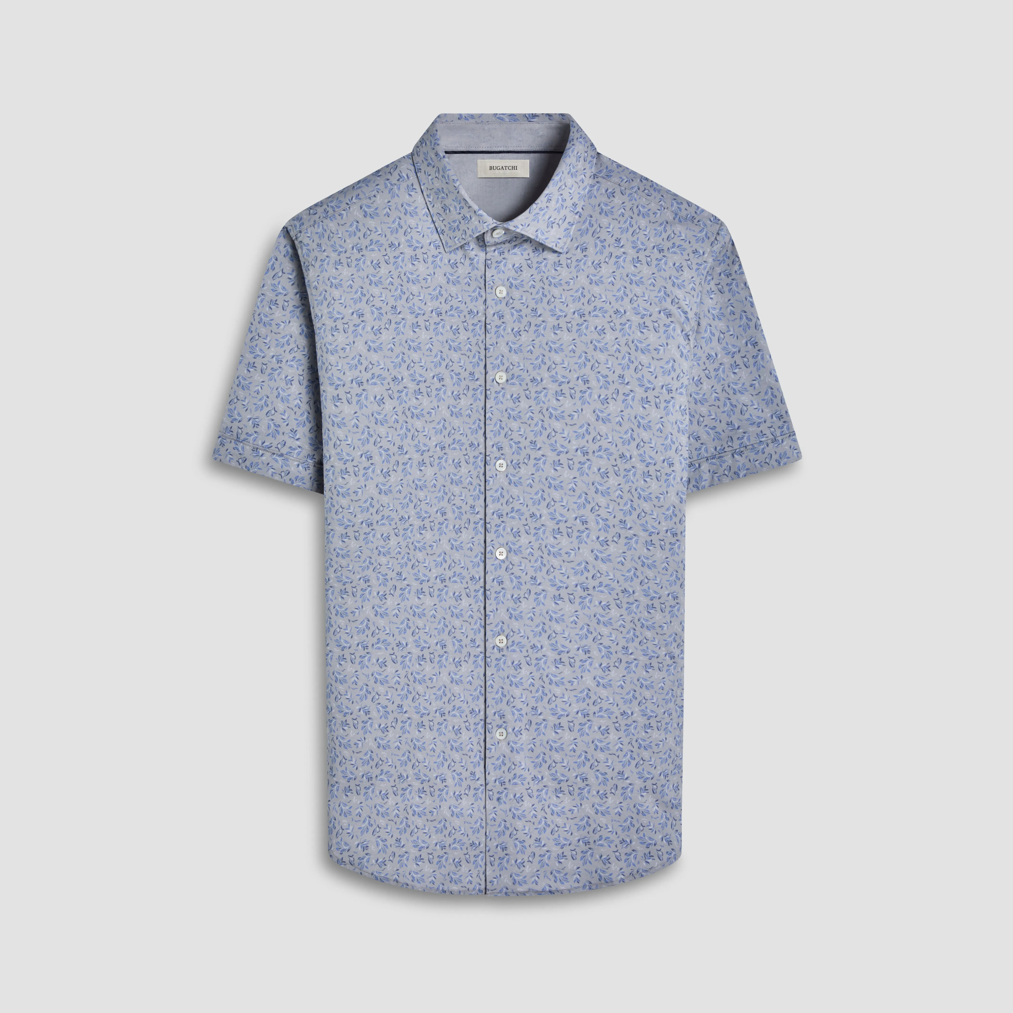 Myron Double-Sided Leaf & Solid OoohCotton Short-Sleeve Shirt
