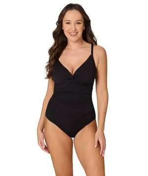 Nip Tuck Must Haves Kate Looped Front A-D Cup One Piece Swimsuit - Black