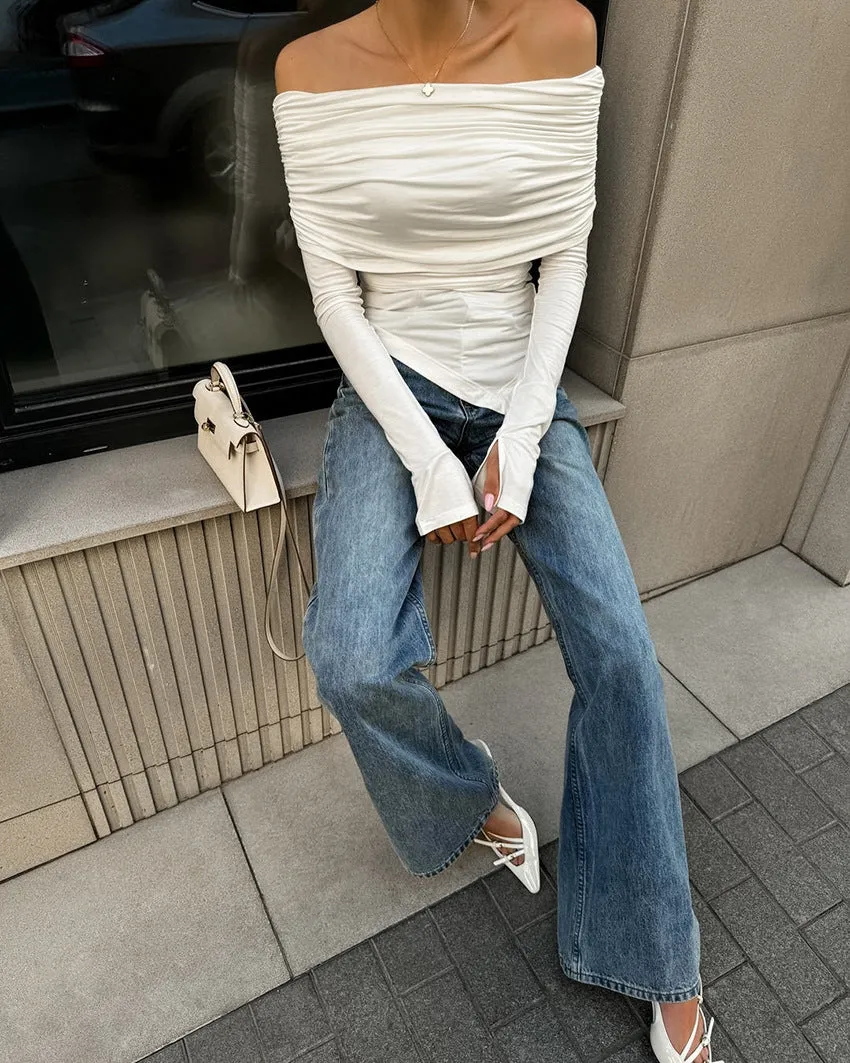 Off-Shoulder Wrap Top