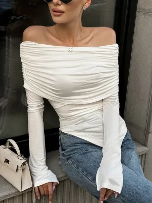 Off-Shoulder Wrap Top