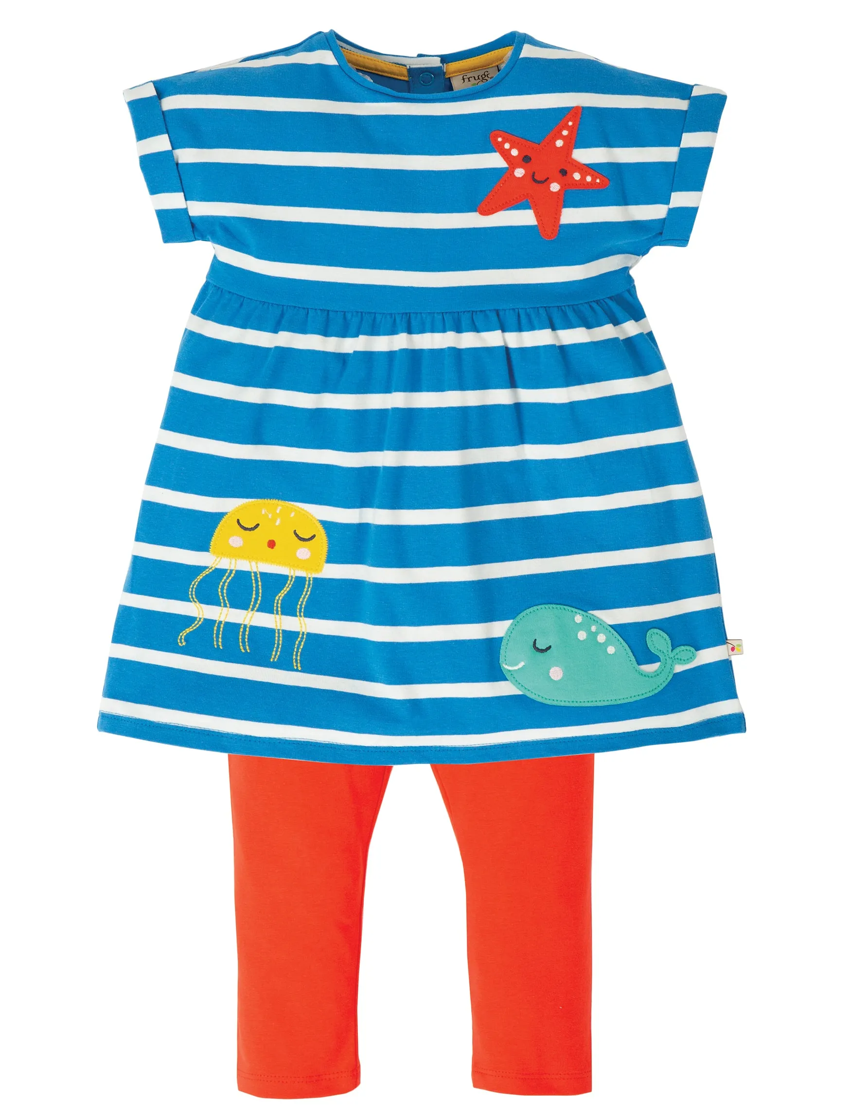 Olive Outfit - Motosu Blue Stripe/Sealife