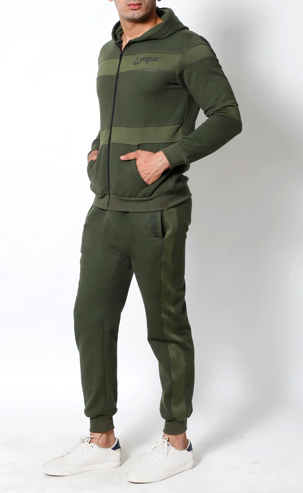 Olive Stripes Thermal Tracksuit