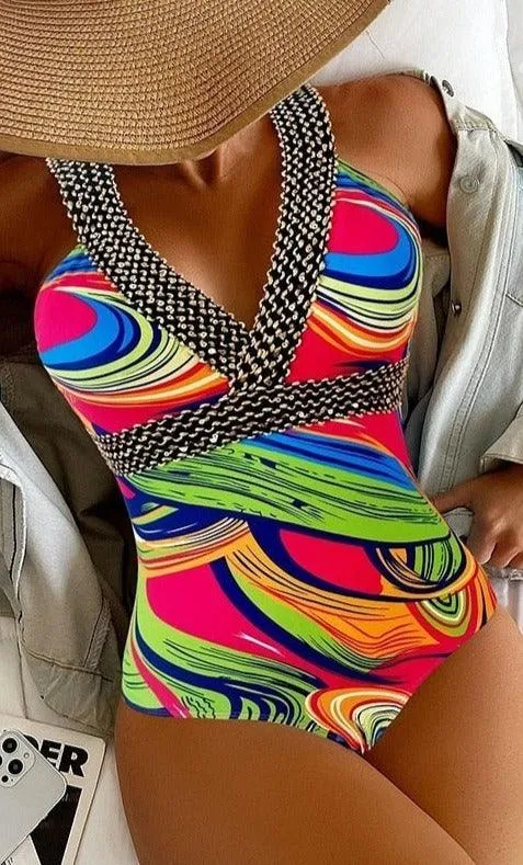 One Piece Swimsuit High Waist