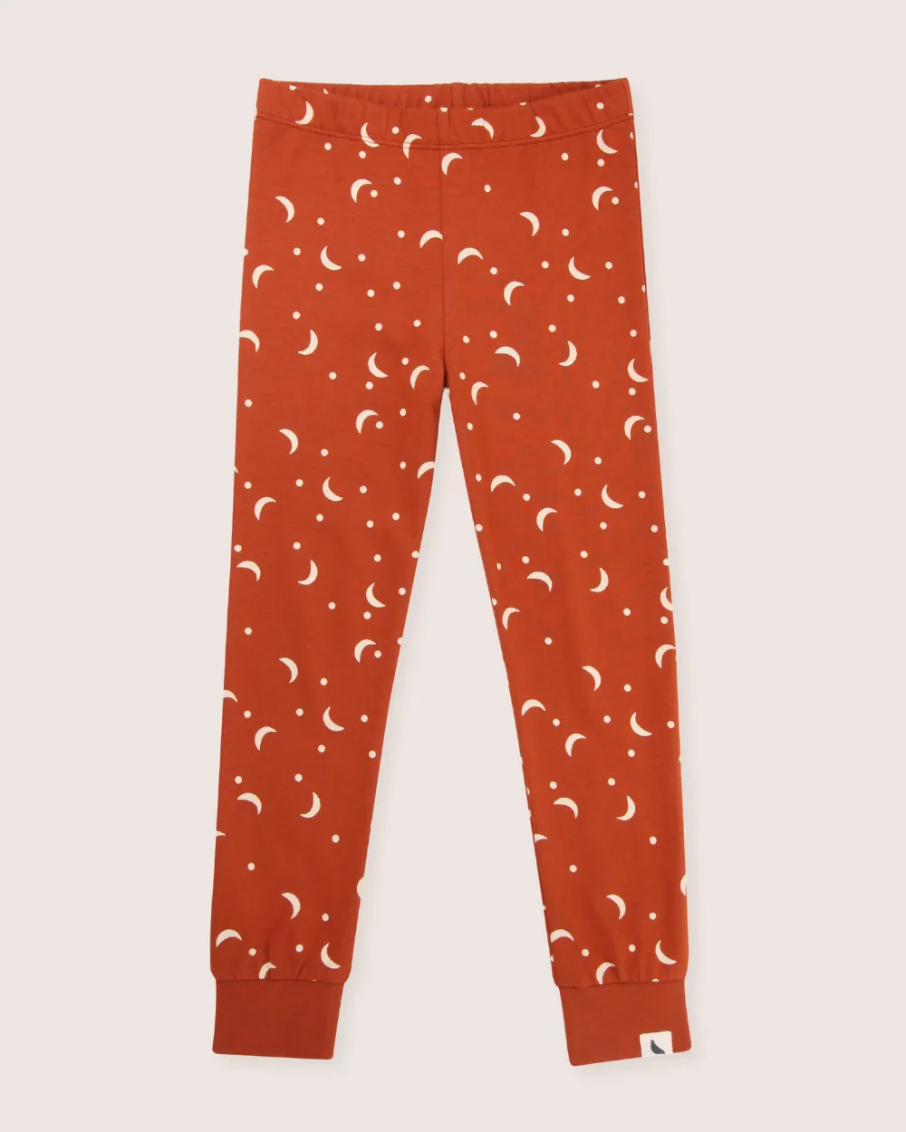 Orange Half Moon Print Leggings