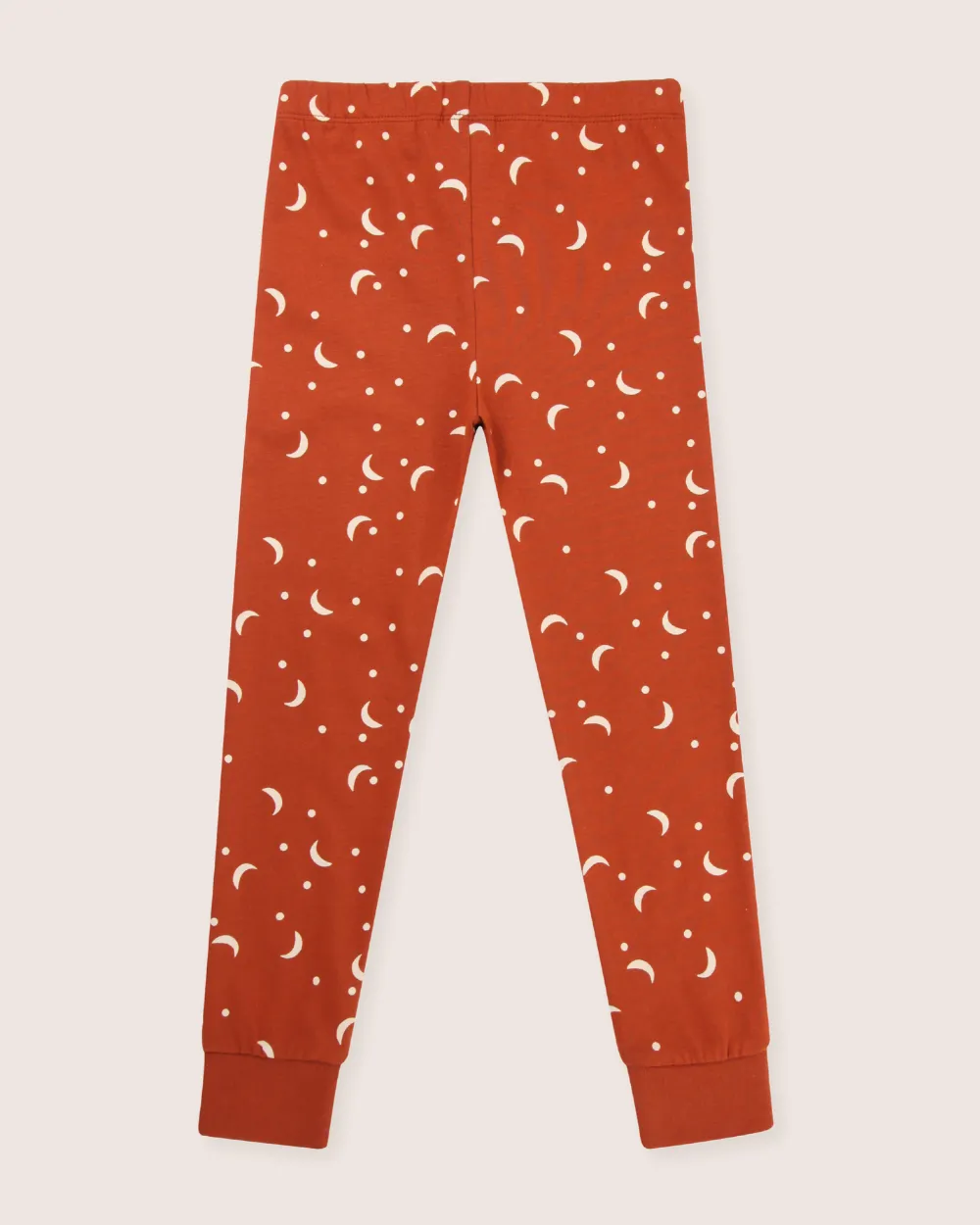 Orange Half Moon Print Leggings