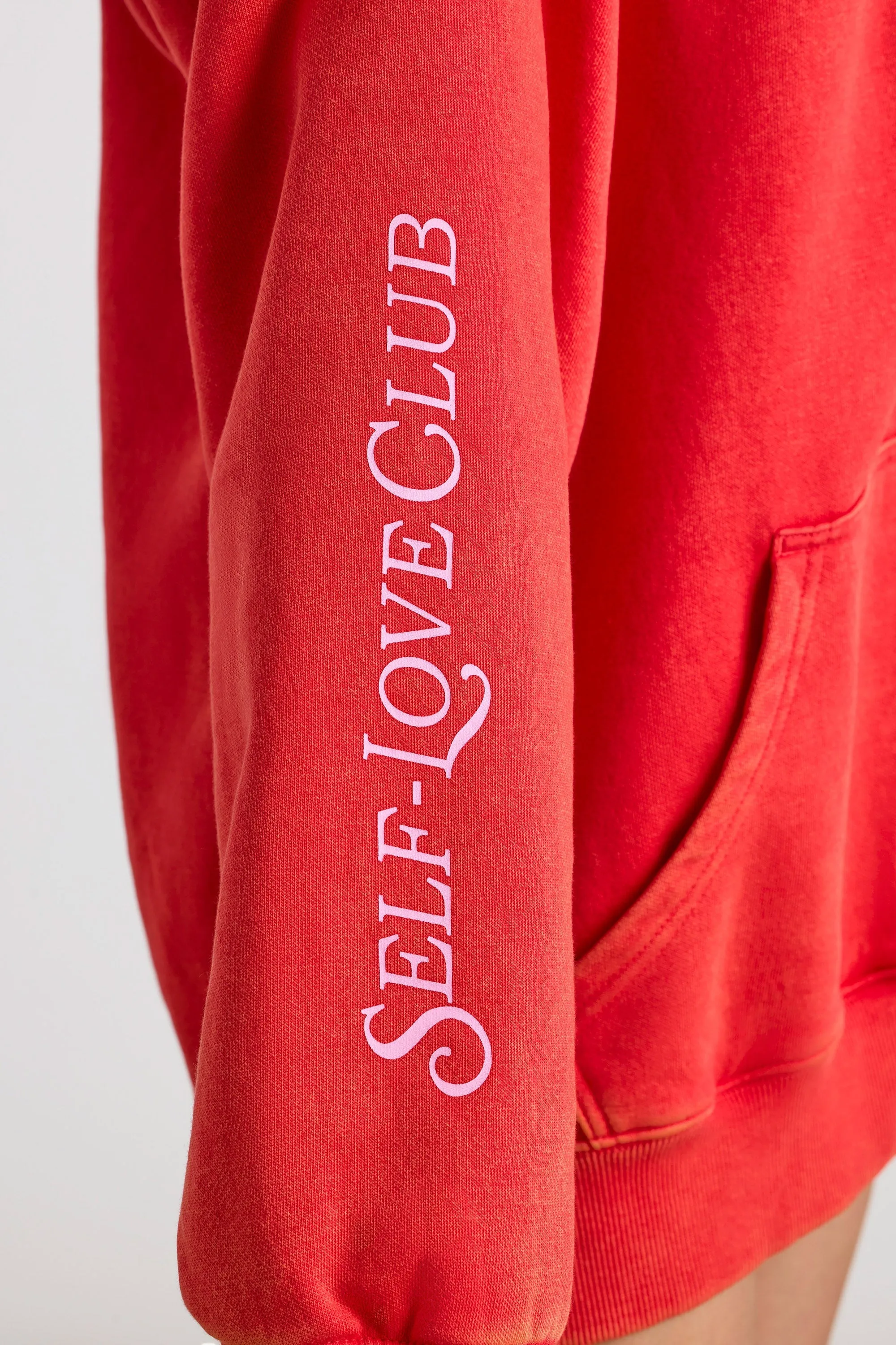 Oversized Hoodie in Red