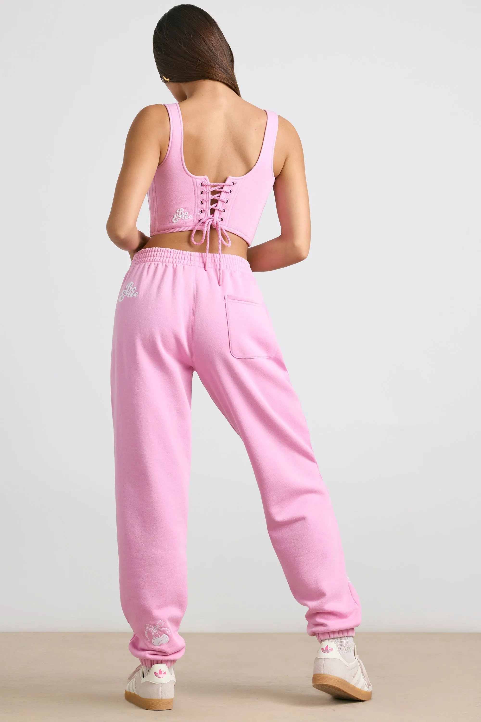 Oversized Joggers in Bubblegum Pink