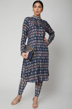 Paisley Printed Tunic With Leggings