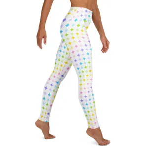 Pastel Stars High-waist Yoga Leggings