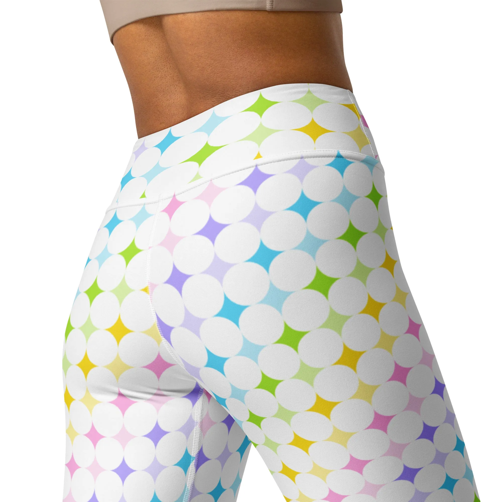 Pastel Stars High-waist Yoga Leggings