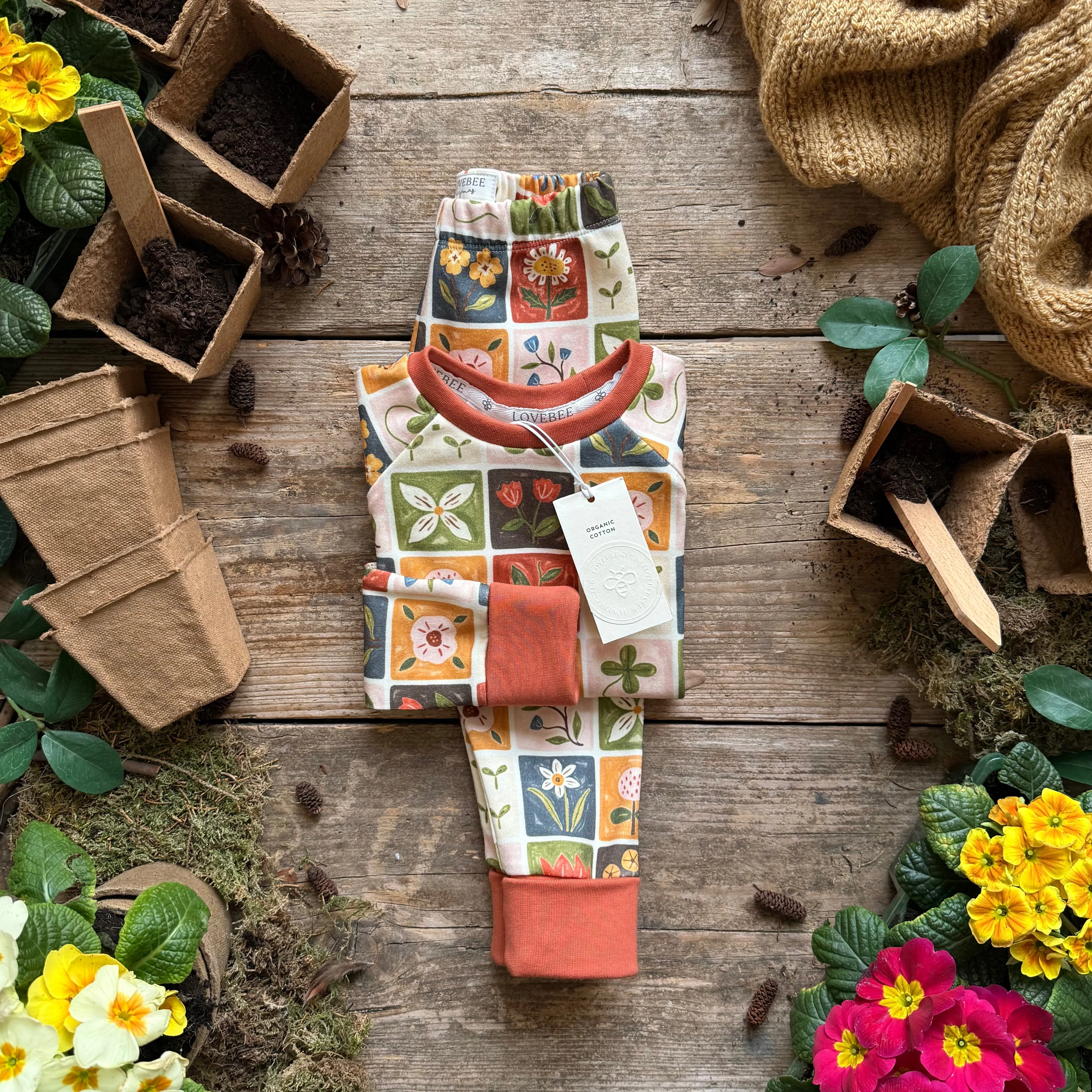 Patchwork Blooms Long BeeJamas
