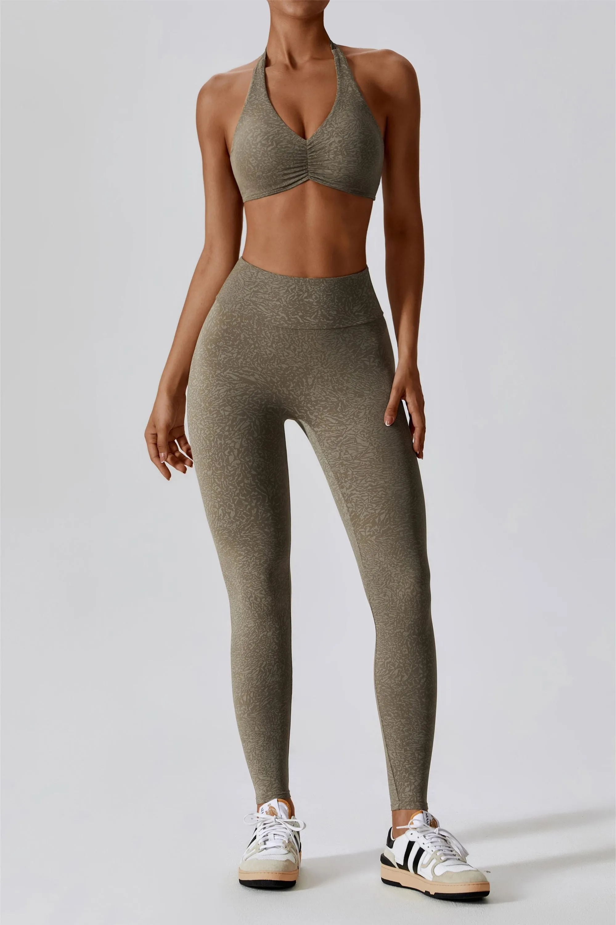 Patterned High-Rise Scrunch Leggings