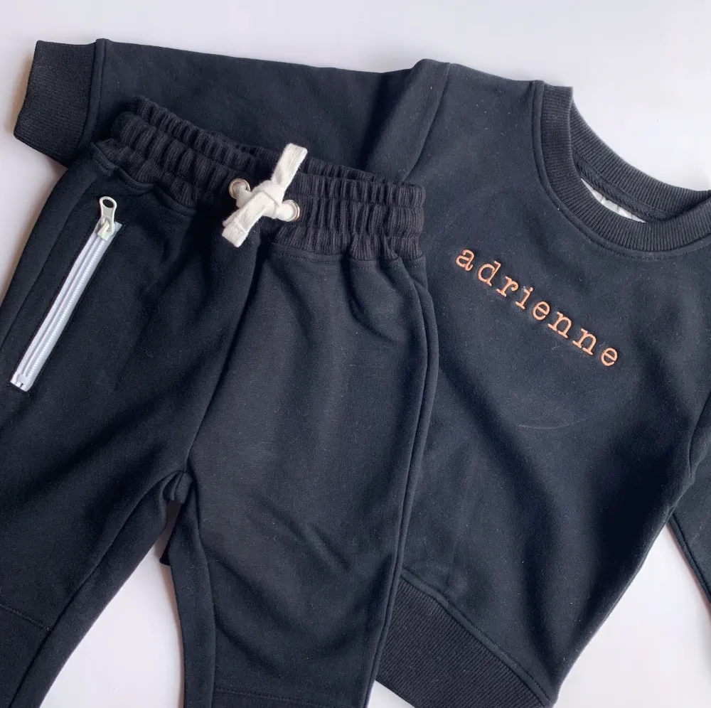 Personalised Tracksuit Sets for Kids! - Black