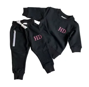 Personalised Tracksuit Sets for Kids! - Black