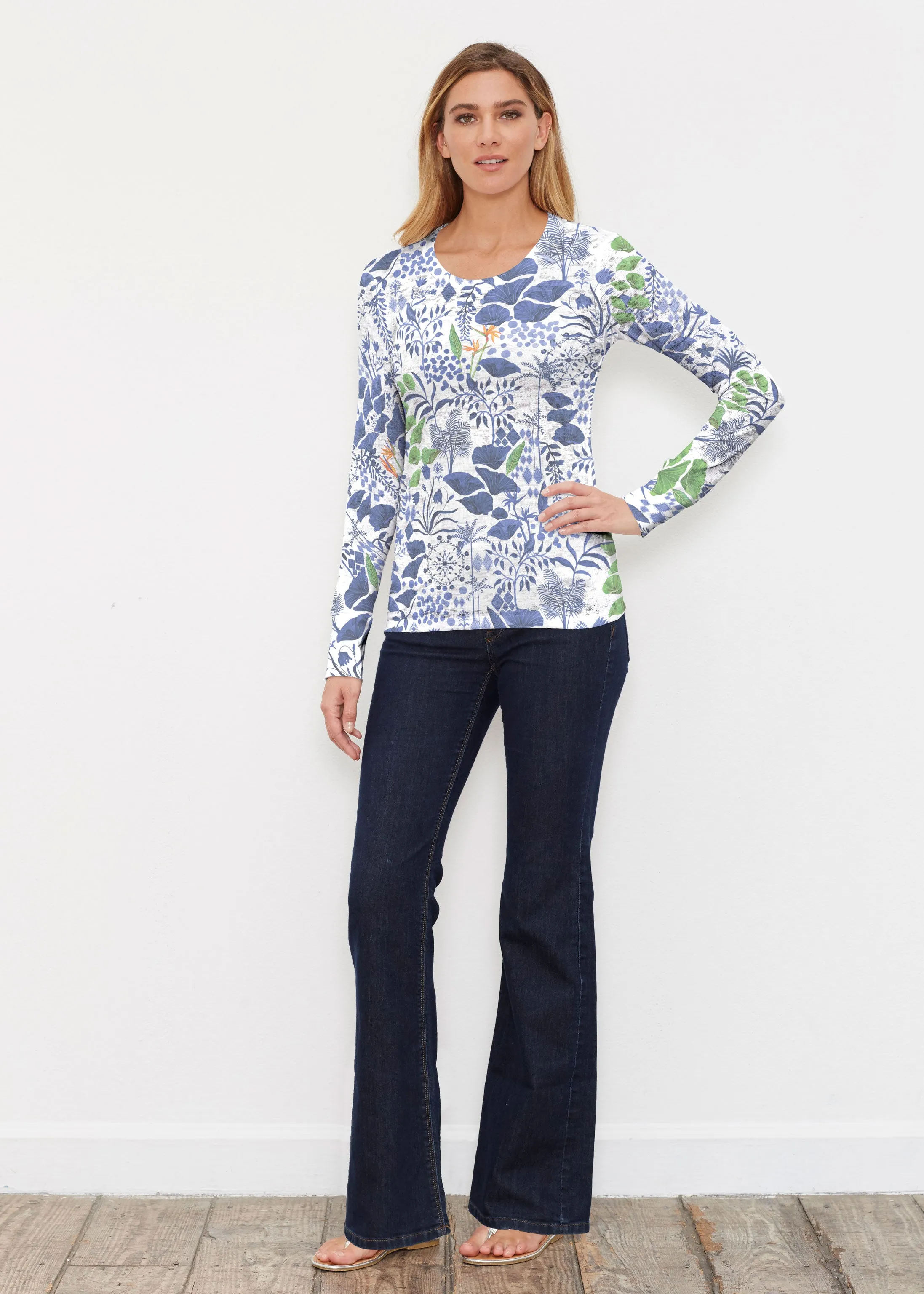 Petals (8141) ~ Thermal Long Sleeve Crew Shirt