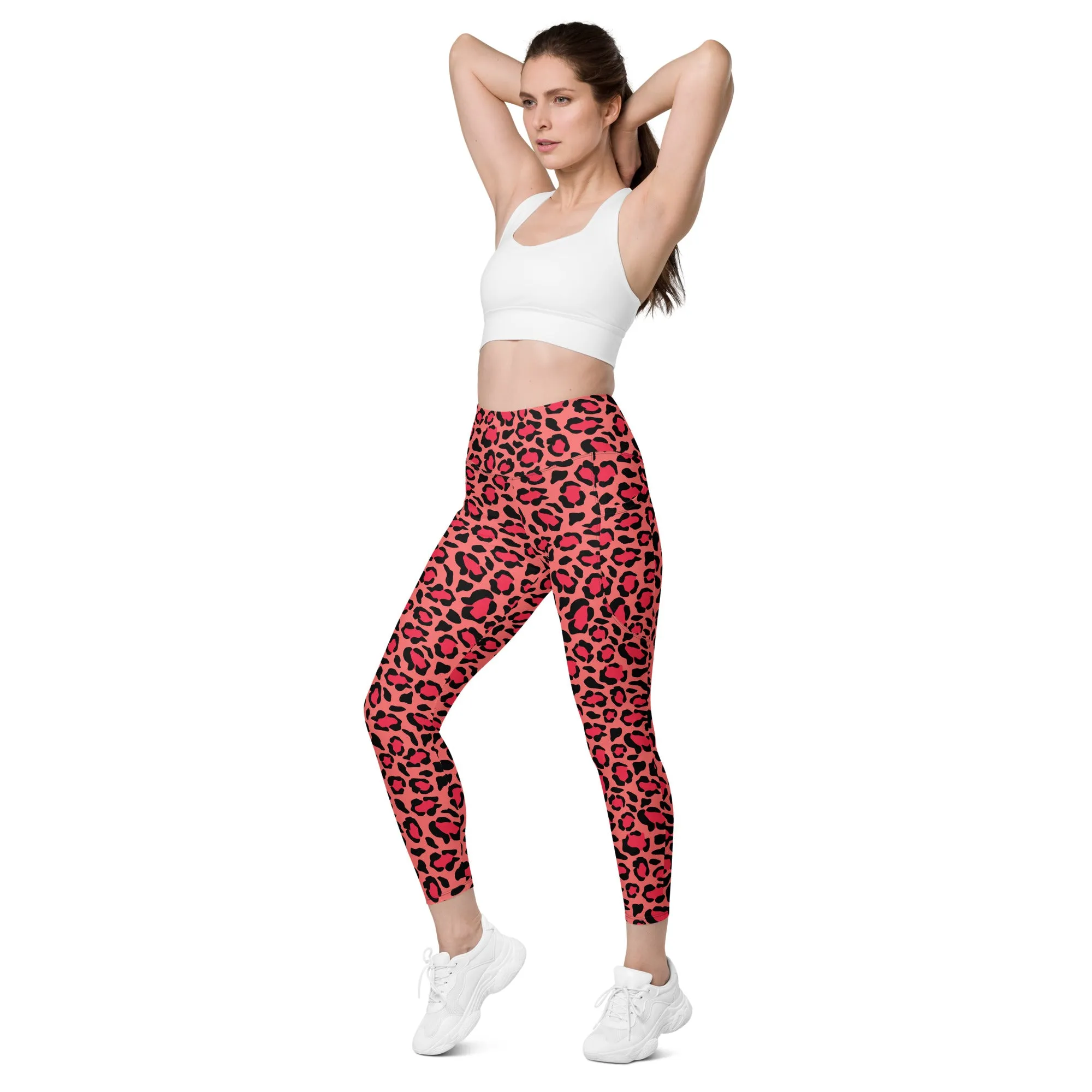 Pink Cheetah Leggings with pockets