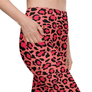 Pink Cheetah Leggings with pockets