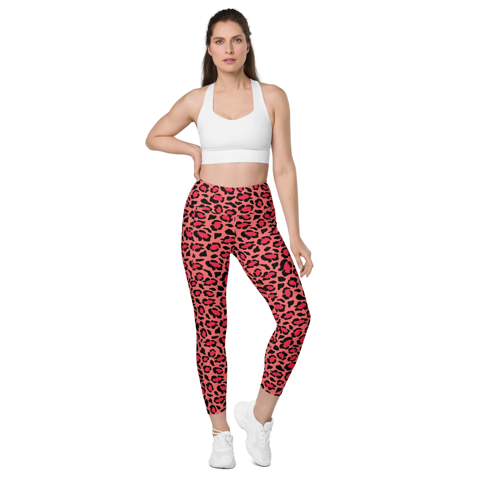 Pink Cheetah Leggings with pockets
