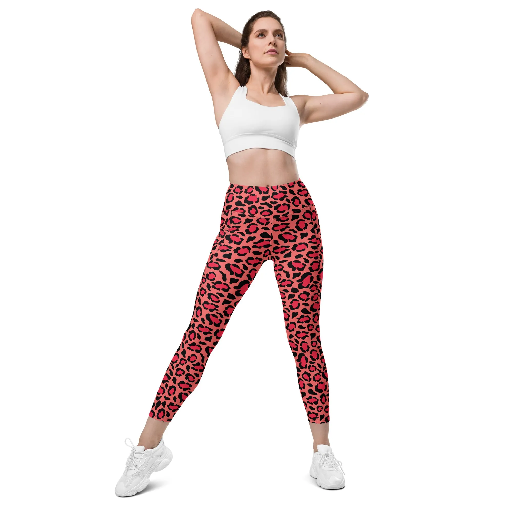 Pink Cheetah Leggings with pockets