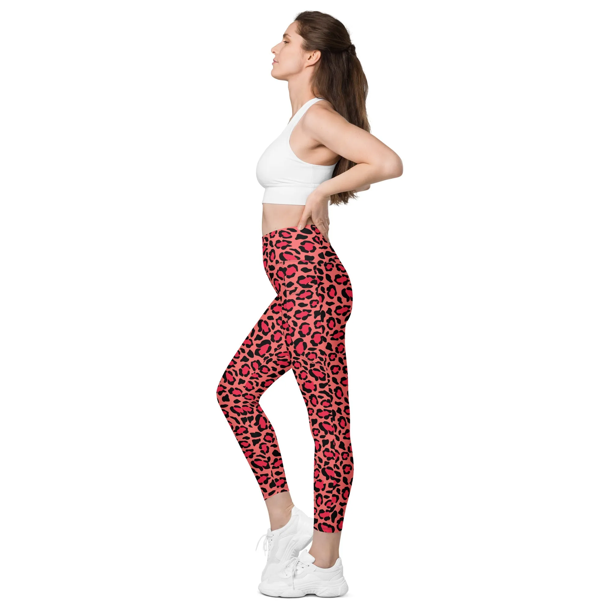 Pink Cheetah Leggings with pockets