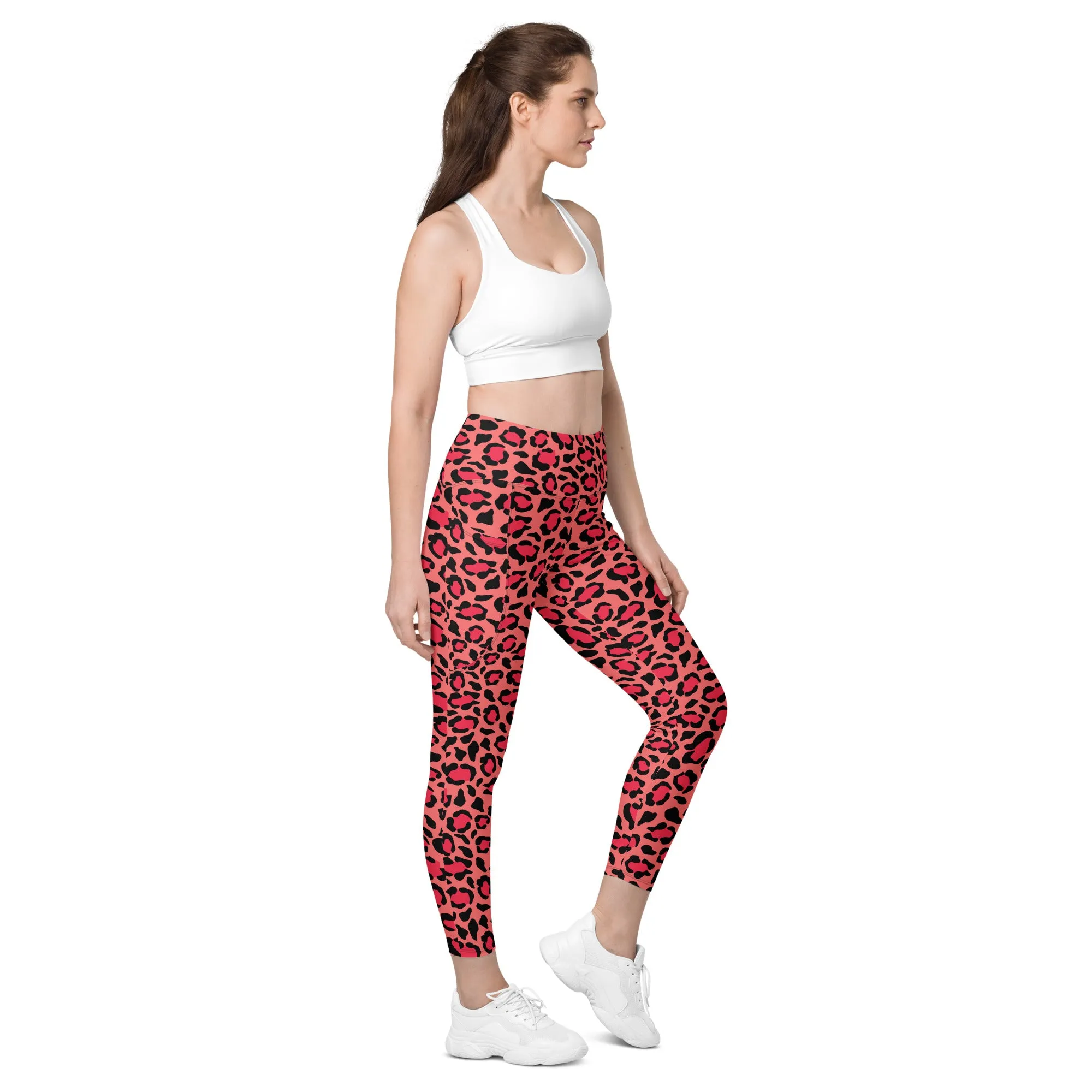 Pink Cheetah Leggings with pockets