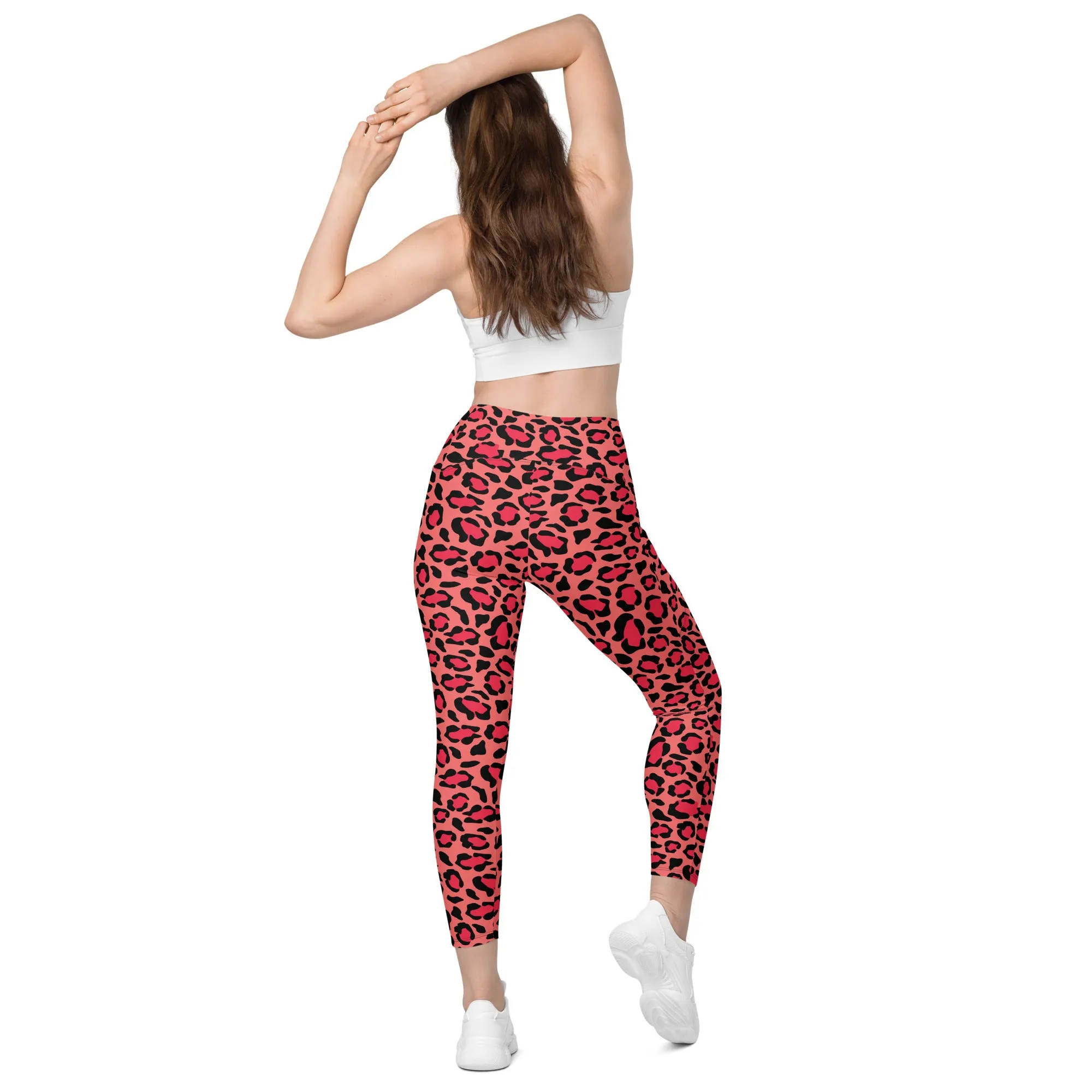 Pink Cheetah Leggings with pockets