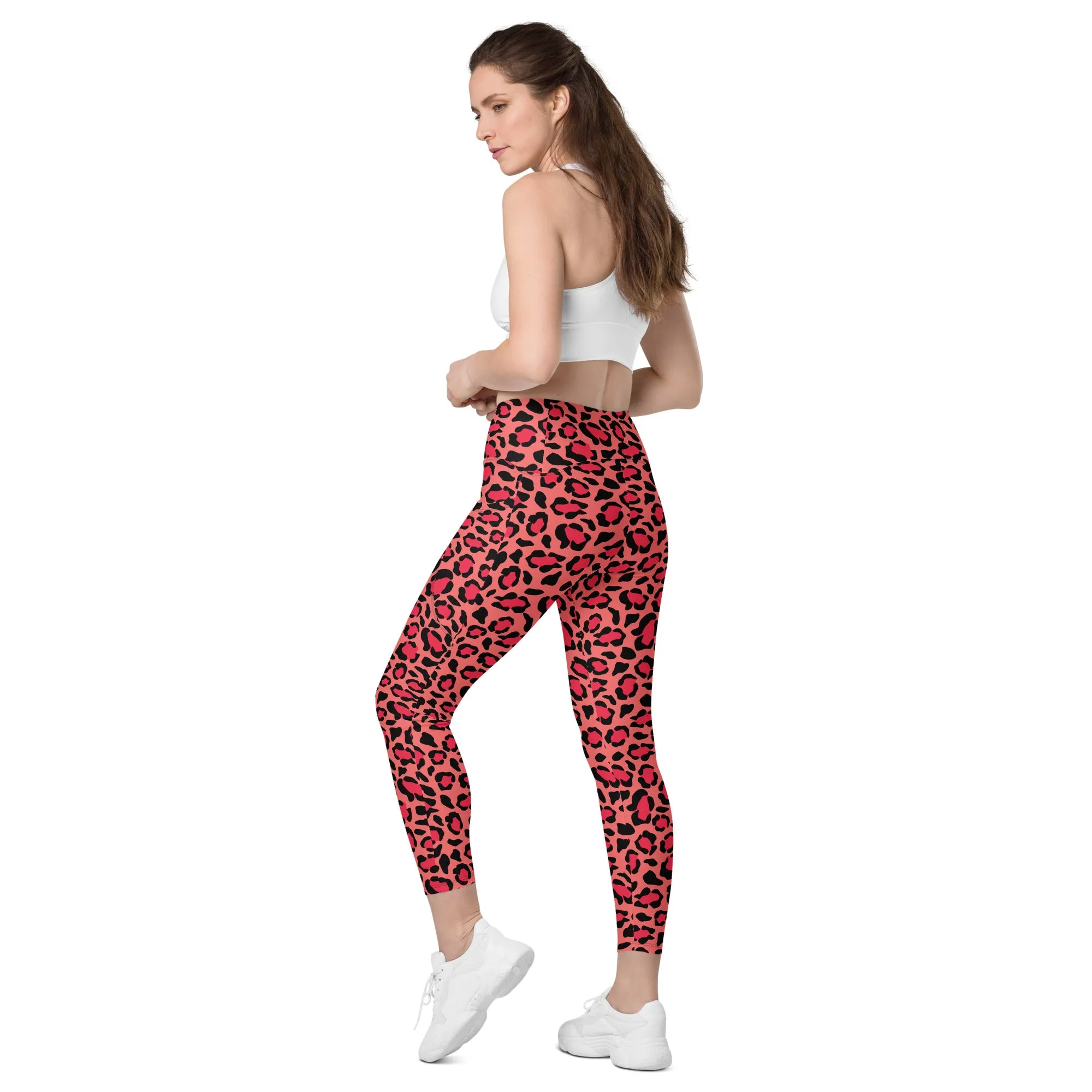 Pink Cheetah Leggings with pockets