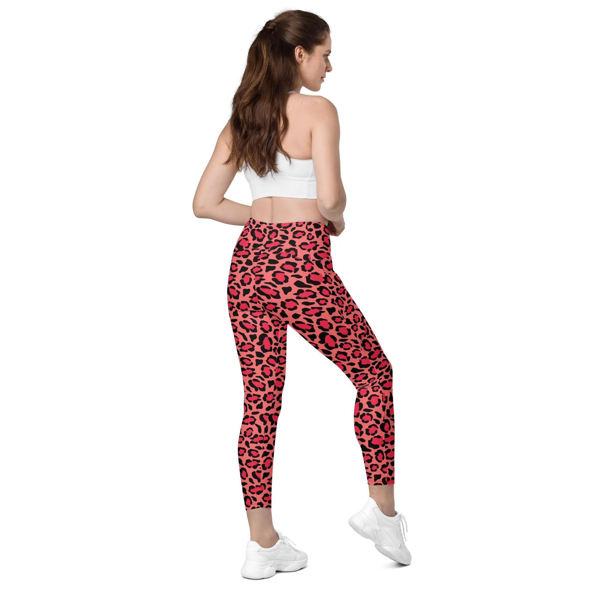 Pink Cheetah Leggings with pockets