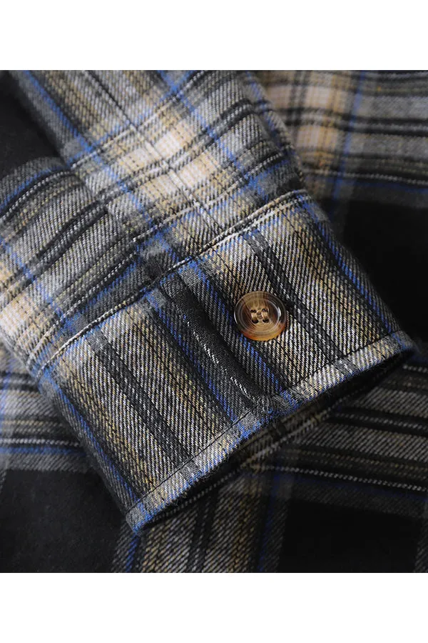 Plaid Fleece Thermal Shirt Jacket