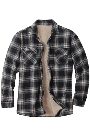 Plaid Fleece Thermal Shirt Jacket