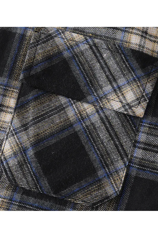 Plaid Fleece Thermal Shirt Jacket
