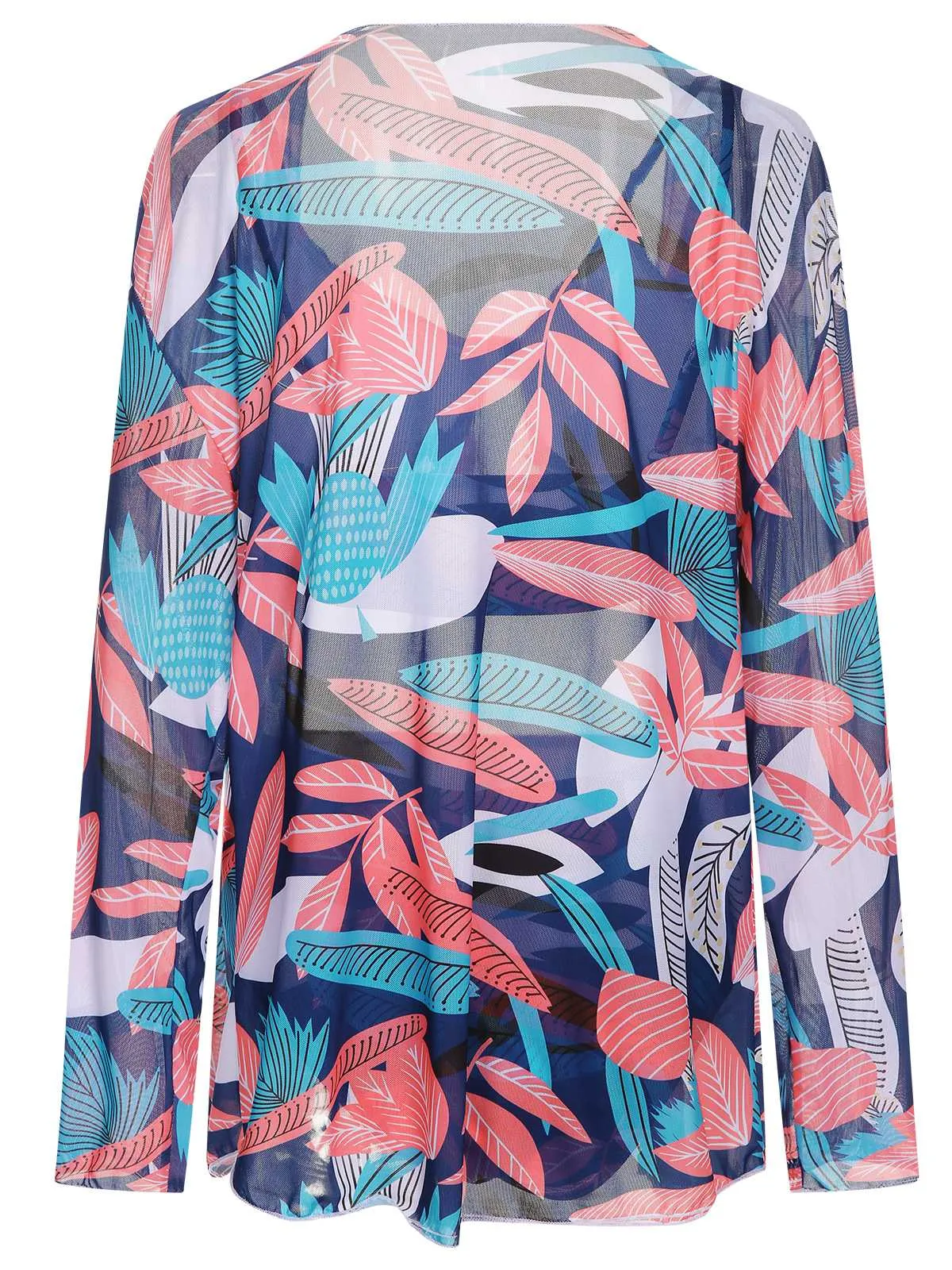 [Plus Size] 1940s Spaghetti Strap Print Swimsuit & Cover-Up