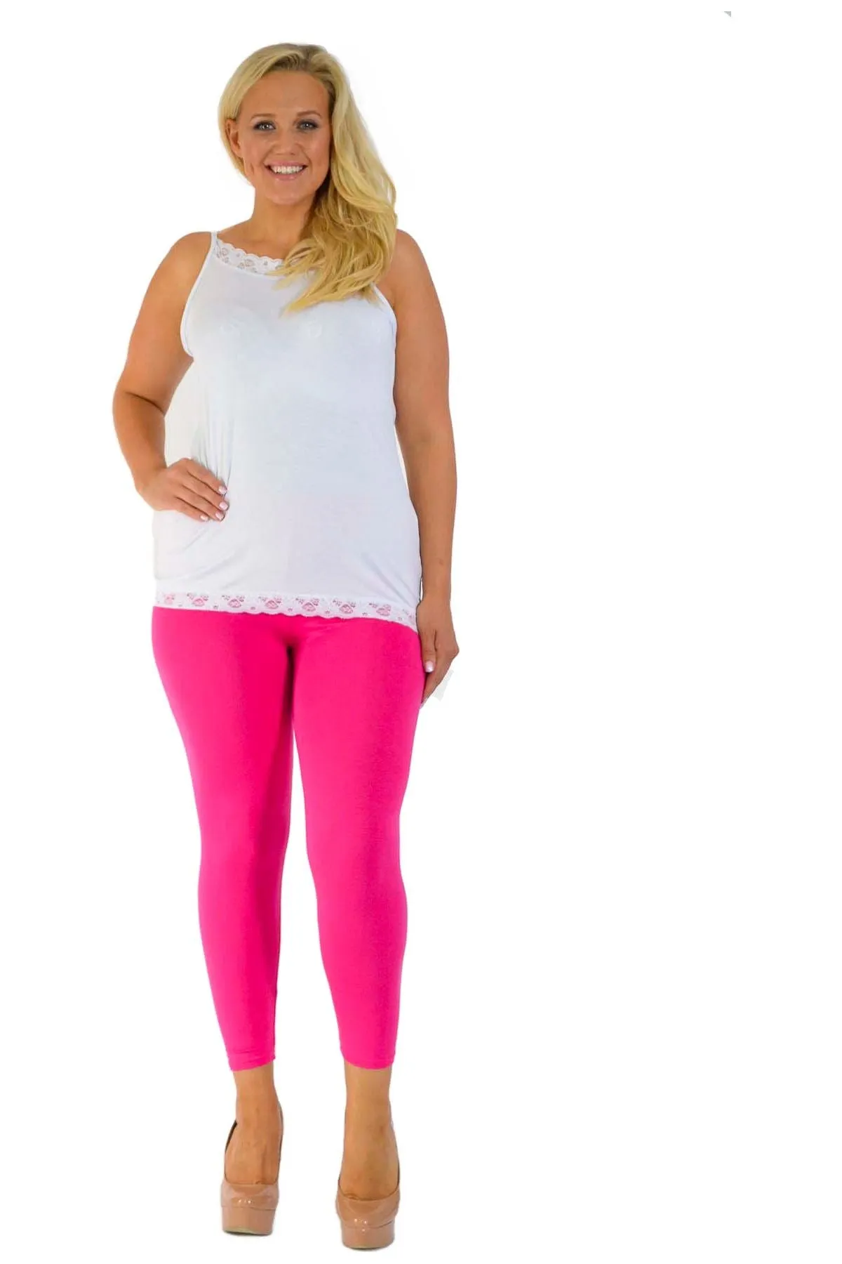 Plus Size Plain Long Leggings