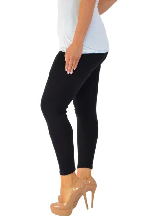 Plus Size Plain Long Leggings