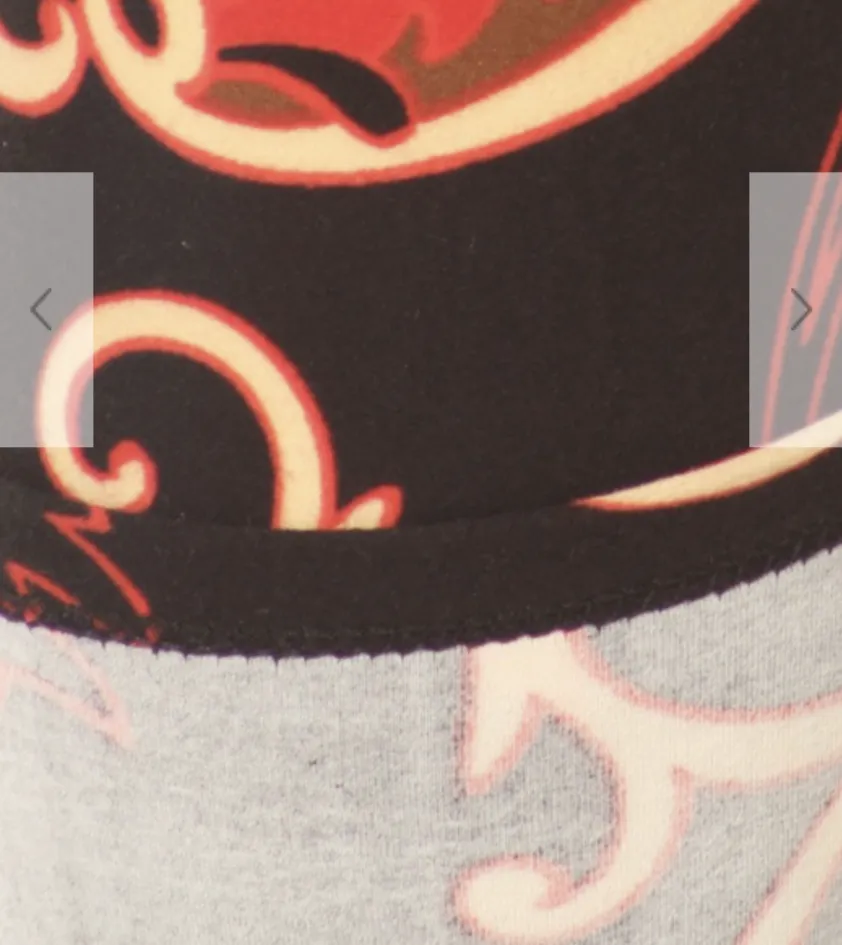Plus Size Red and Gold Paisley Print Leggings