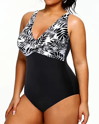 Plus Size Swimsuit One Piece Bathing Suits for Women Slimming Swimwear