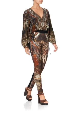 PONTE LEGGING WITH CURVED SEAM KAKADU CALLING