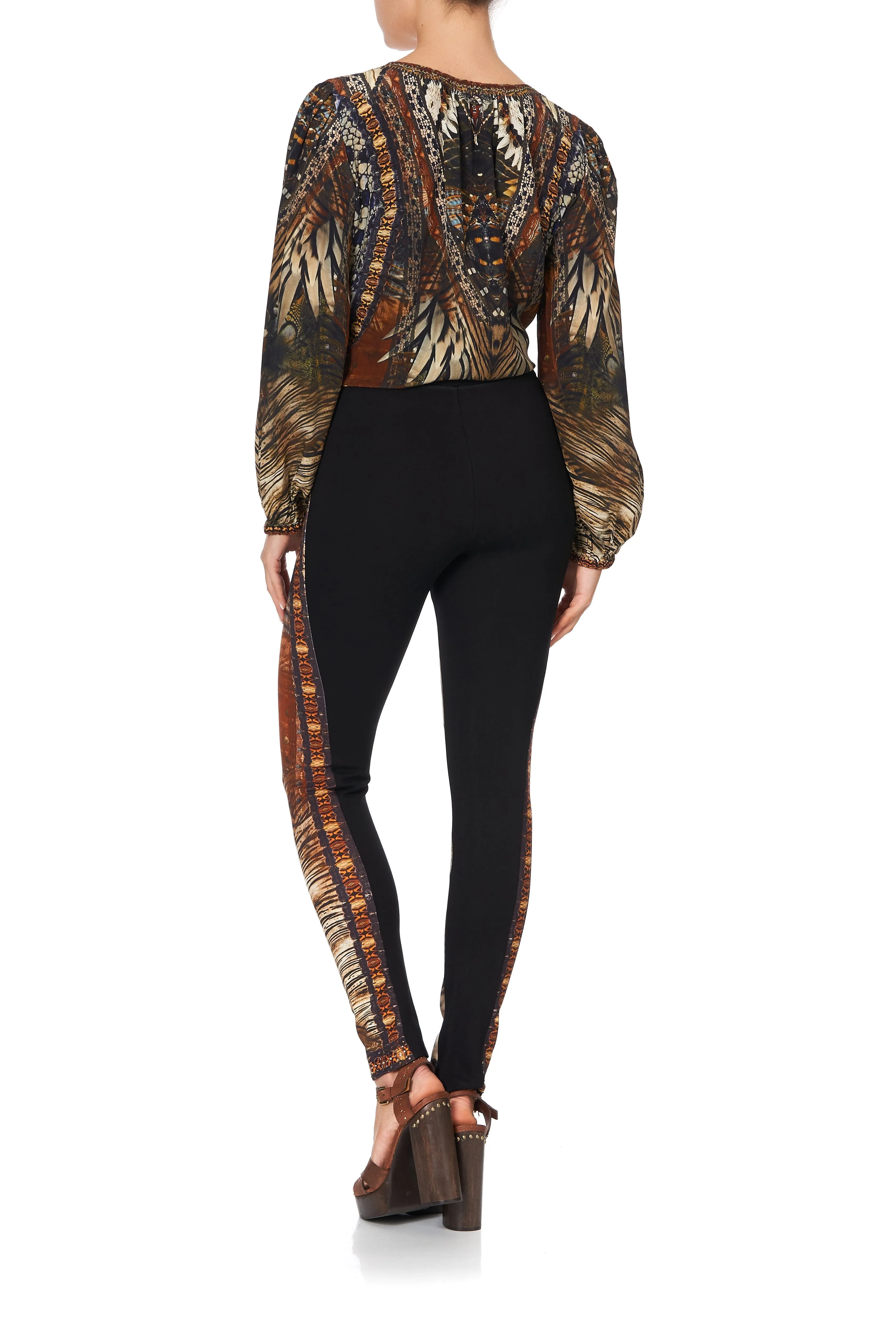 PONTE LEGGING WITH CURVED SEAM KAKADU CALLING