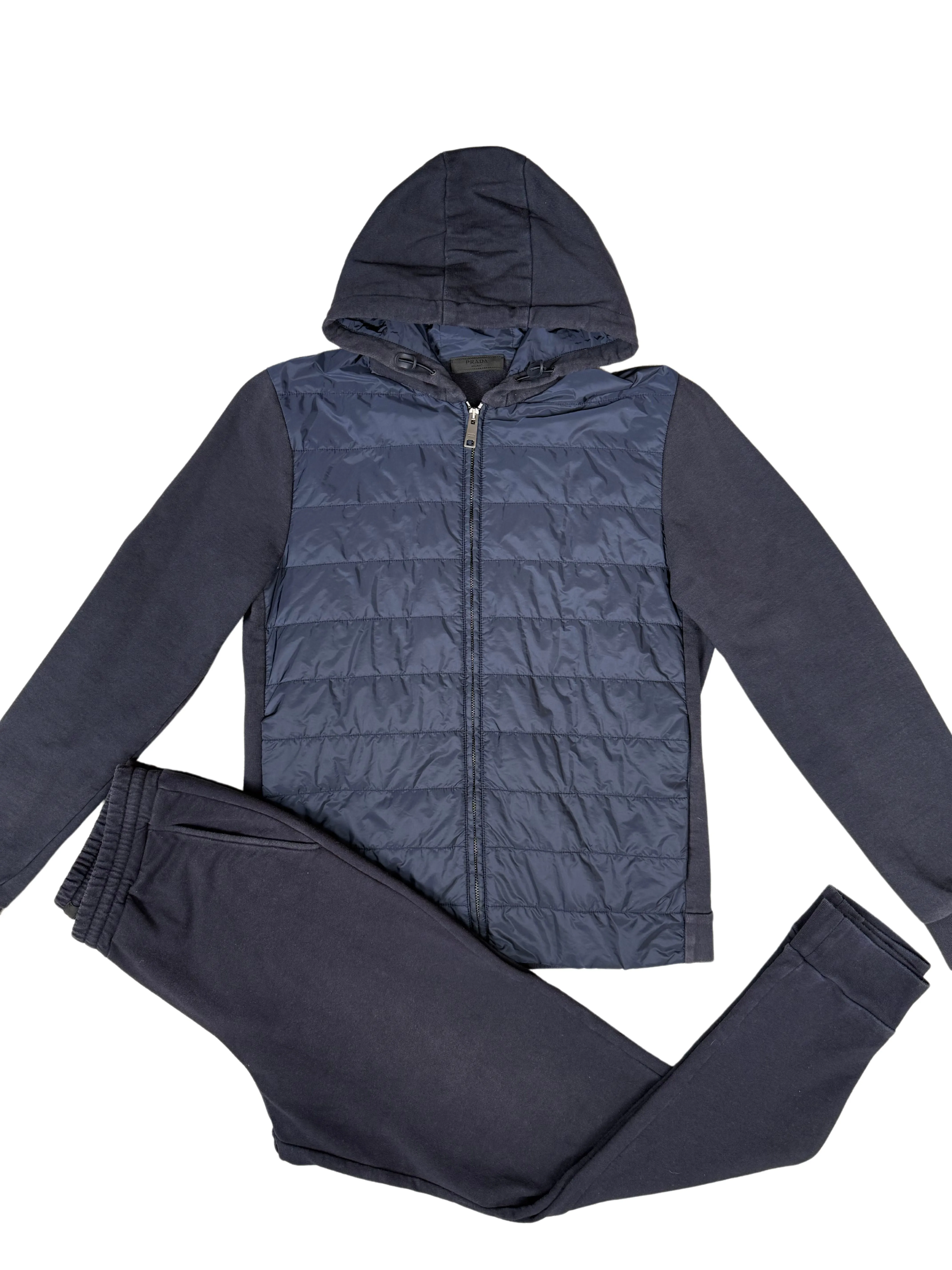 Prada Sport Padded Black Badge Tracksuit - Navy
