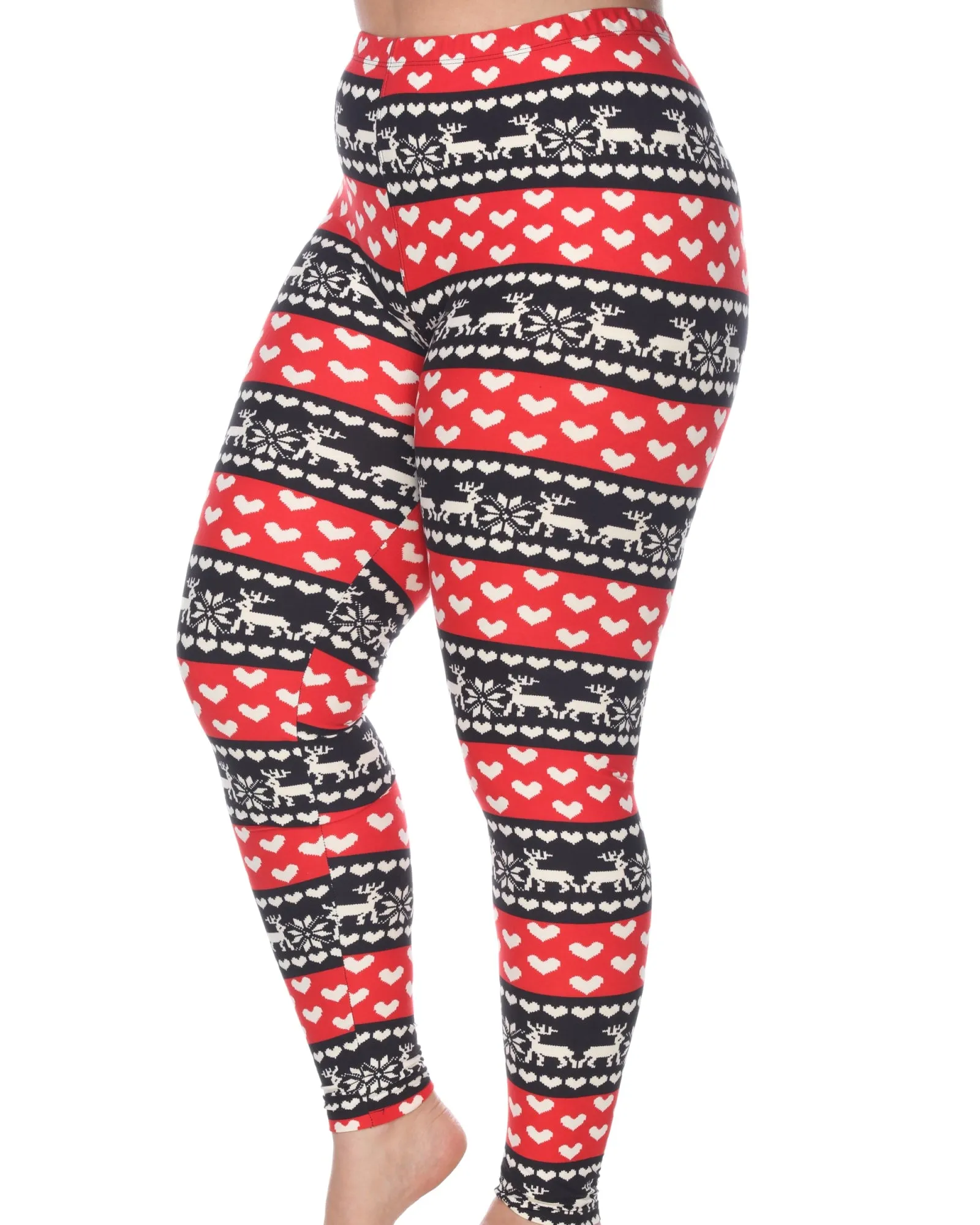 Printed Leggings | Red White